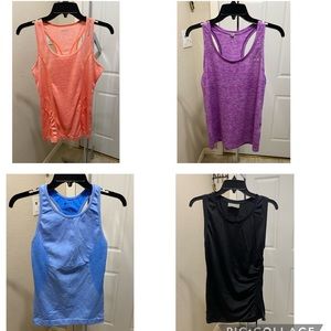 Athleta+Zella+Reebok+Under Armour "4 tank top bundle" women's size small